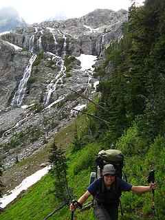 Yana approaching Holden Pass