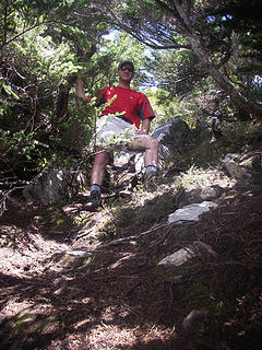 veggie belaying below Sperry