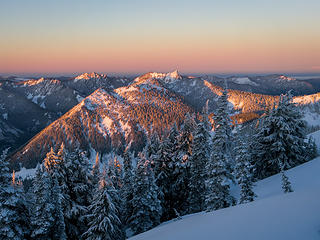 McClellan Butte and others at golden hour