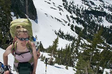 Alti-Babe near top of waterfall route