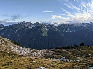 There's the high route, with Bannock in the clouds on the right