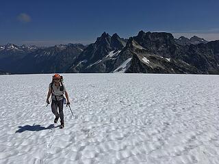 Final moments of slogging the Honeycomb Glacier