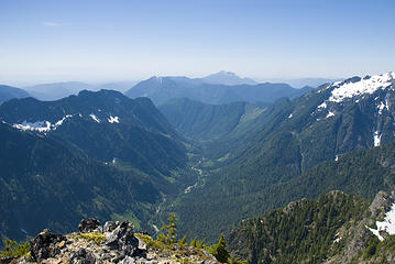 The forbidden upper Sultan River, Mt Pilchuck in the background