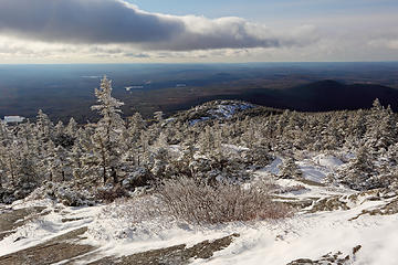 14- Looking down at Bald Rock (my exit route)