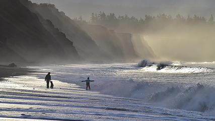 End of the day at Dungeness Spit