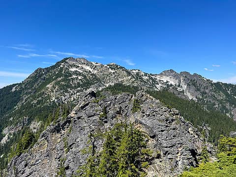Looking towards Snoqualmie and the middle and north summit