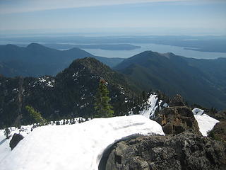 view back down towards the sound