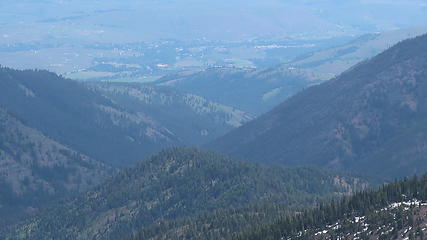 Winthrop and Sun Mountain Lodge in the haze