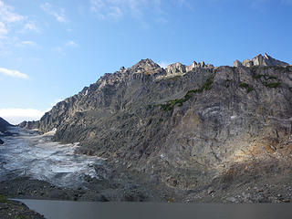 Mt. Mystery towering above camp