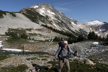 Arriving at North Blum Lake camp