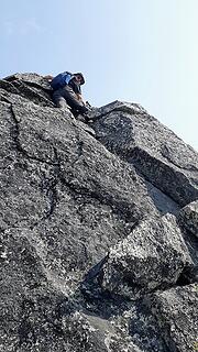 coming down the summit block