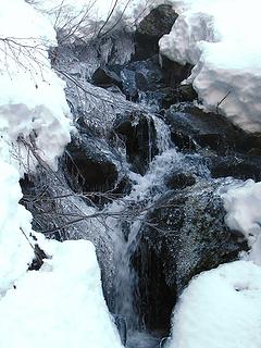 framed small waterfall