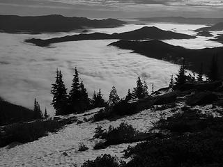 Lake Wenatchee and environs under an inversion