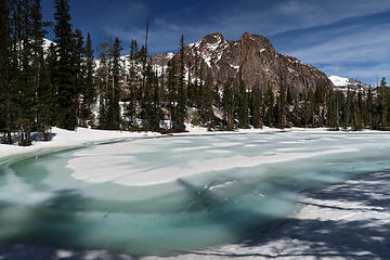 One of several small lakes higher up