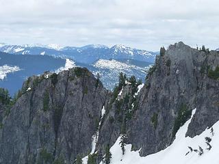 Looking east along Silver's east ridge line