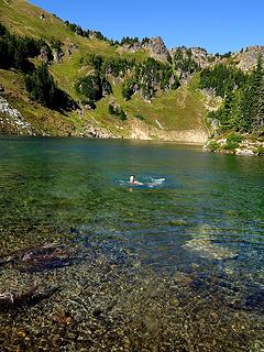 Cooling off in Blue Lake