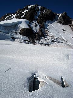 fluting below the summit