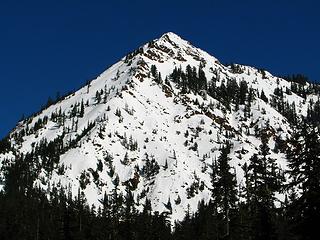 Red mountain with clear sky