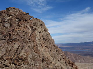 scrambling on the south ridge now