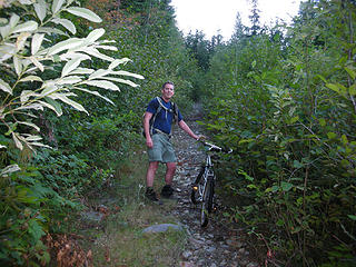 Getting the bikes up the road wasn't easy