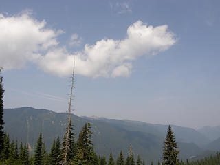 Views from avalanche area on Crystal Peak trail.