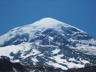 Close up of the cara sur of the Volcan Lanin 3,726 meters