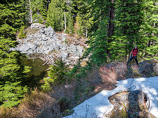 Just about to reach Horseshoe Lake again