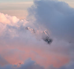 Down lit clouds below Chaval