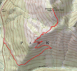 Shriner-Peak-route