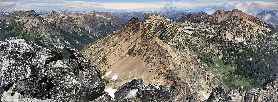 Looking north at all the peaks