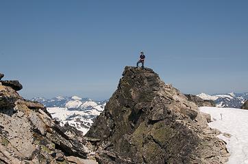 Yana on Mt Hinman middle summit