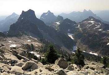 The local cluster of peaks: Townsend, Gunn, Merchant, Wing, Grotto, Baring, Tailgunner