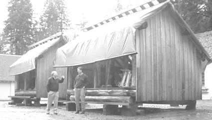 "[i:c30e71dfdd]Paul Gleeson, Cultural Resource chief, and park carpenter Jim Wesley with the 'historic' prefabricated shelters. OPA, PEER, and Wilderness Watch assert that these new structures do not belong in Olympic Wilderness. Photograph by Seabury Blair, Jr.[/i:c30e71dfdd] <a href="http://www.olympicparkassociates.org/PDF/opa-news-v12n2.pdf" target="_blank">www.olympicparkassociates.org/PDF/opa-news-v12n2.pdf</a>"
