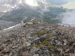 the rib I ascended on Lago