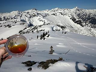Summit tea with the view west from Sourpatch