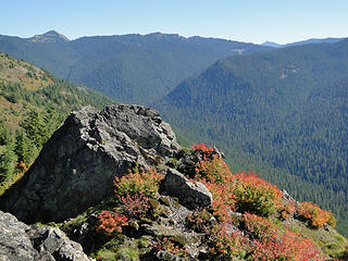 Rocky outcrop just off Shriner Peak trail.