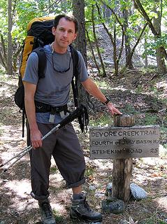 Greg at the Devore Creek Trailhead