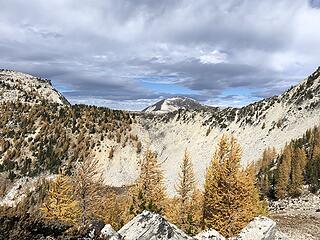 Oval peeking over the top of the ridge