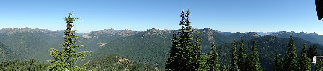Pano from Shriner Peak lookout.