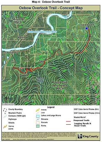 King County Oxbow Overlook map