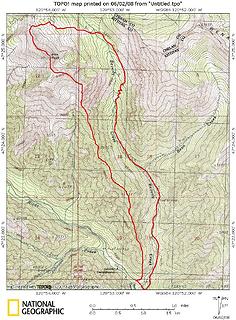 Approximate route exclusing the mile of road walking along the Teanaway Rd