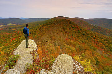 5- Looking at my remaining hike (selfie)