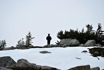 Looks like a ghost...in a belay jacket