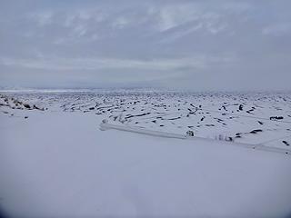 A snow squall passed just as I made it to the summit.