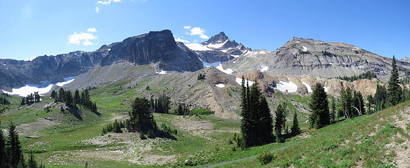 Gilbert - Meade Glacier - Moraine from across the basin.