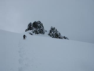 Heading up the Icy Glacier