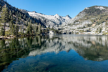 lower canyon creek lake, wedding cake and thompson peak beyond