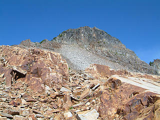 Gothic Peak as seen while on route to summit.