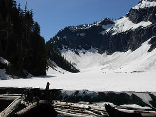 Lake Serene, still frozen-over. Philadelphia is to the left.