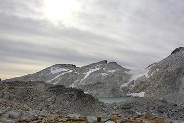 Clearing clouds above Isolation Lake